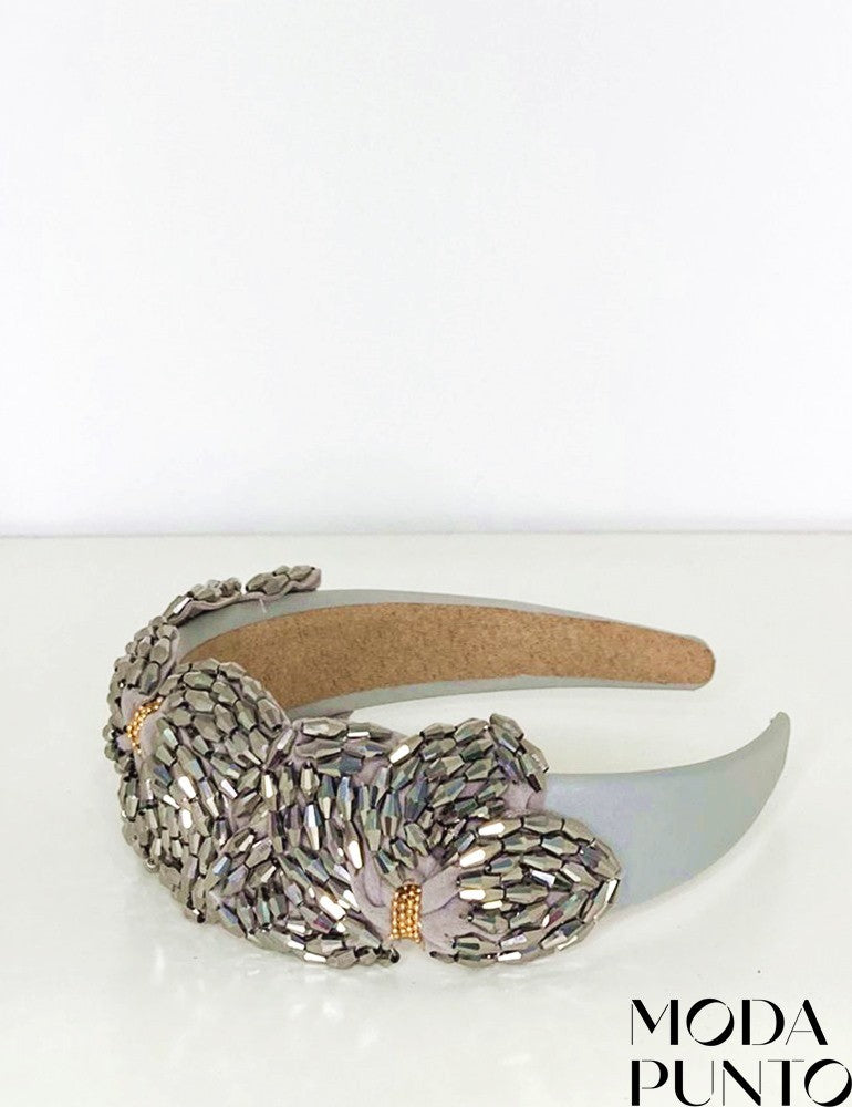 Diadema piedras plata