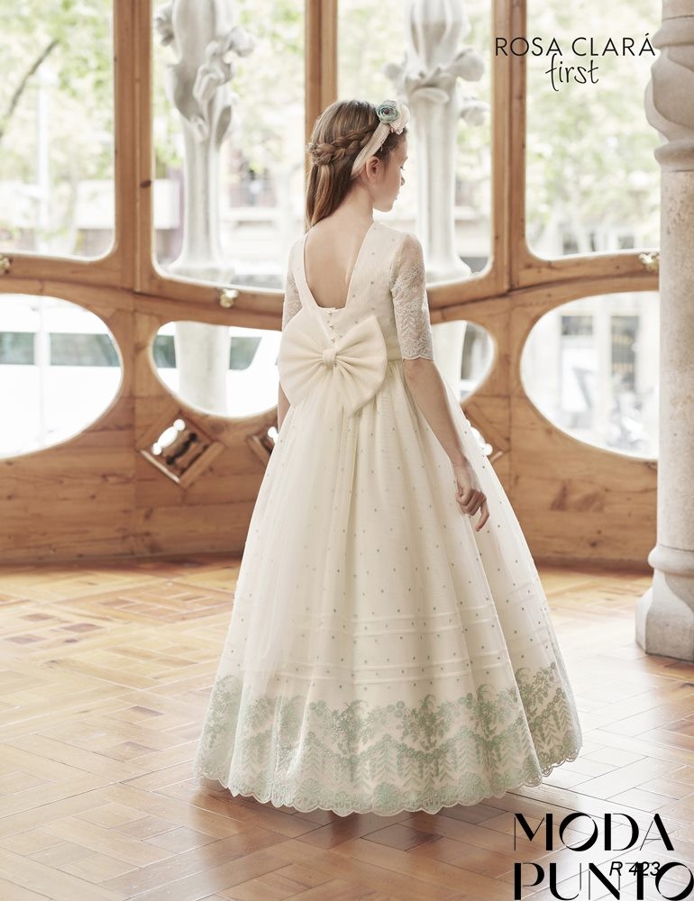 Vestido Comunión Rosa Clara R423