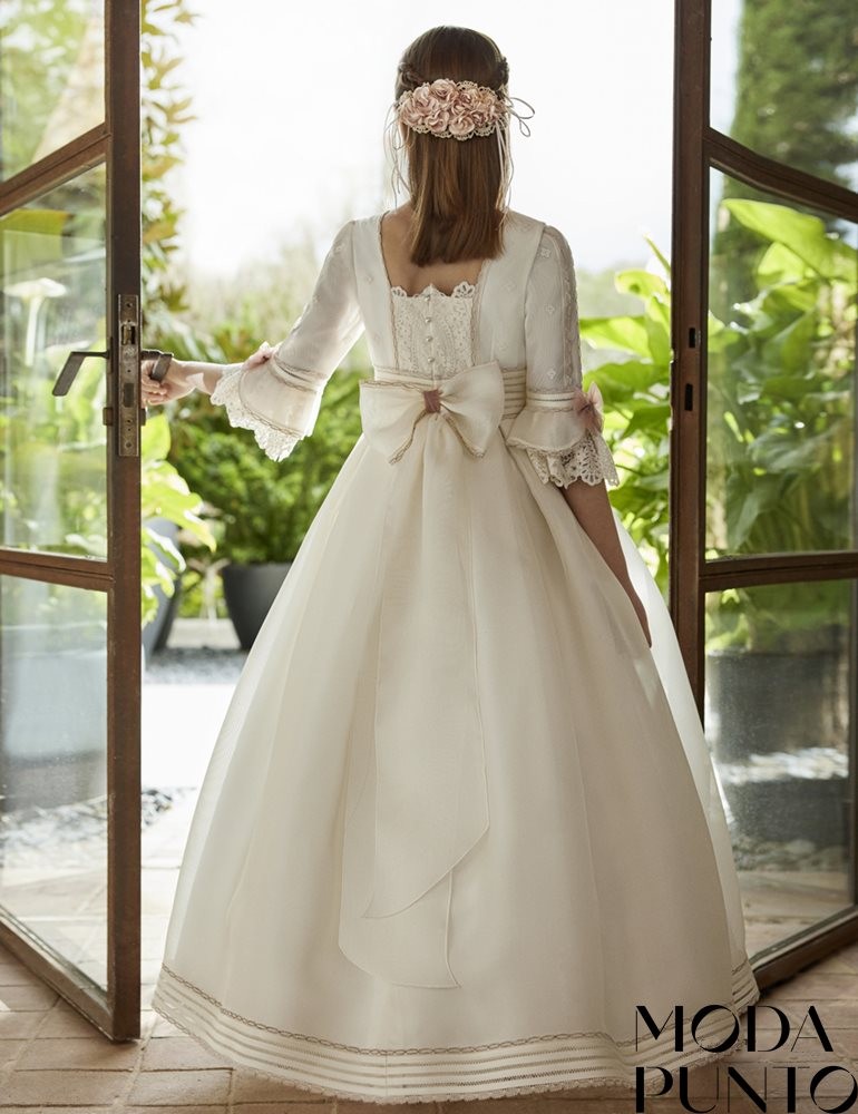 Vestido Comunión Rosa Clara R519