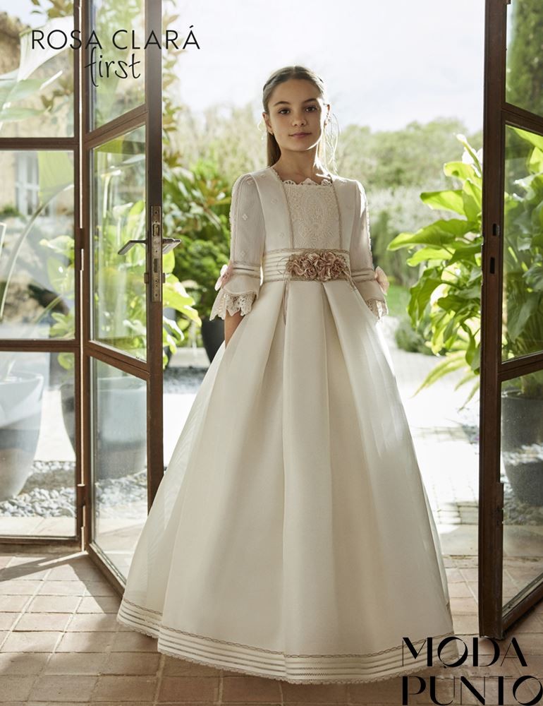Vestido Comunión Rosa Clara R519