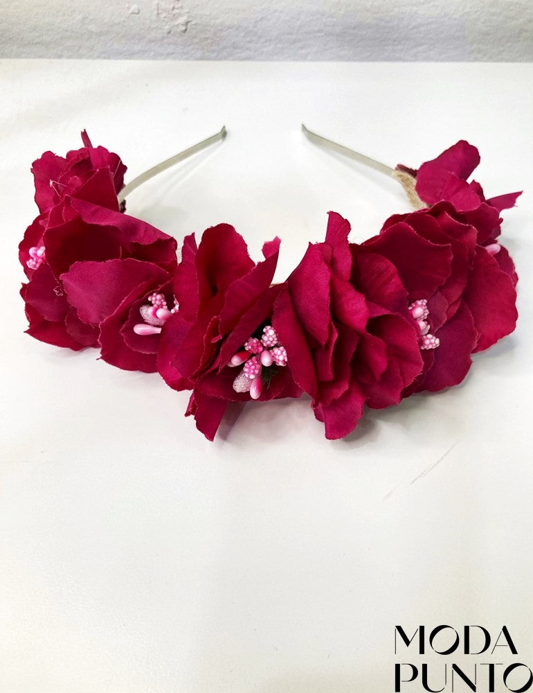 Diadema de flores buganvilla