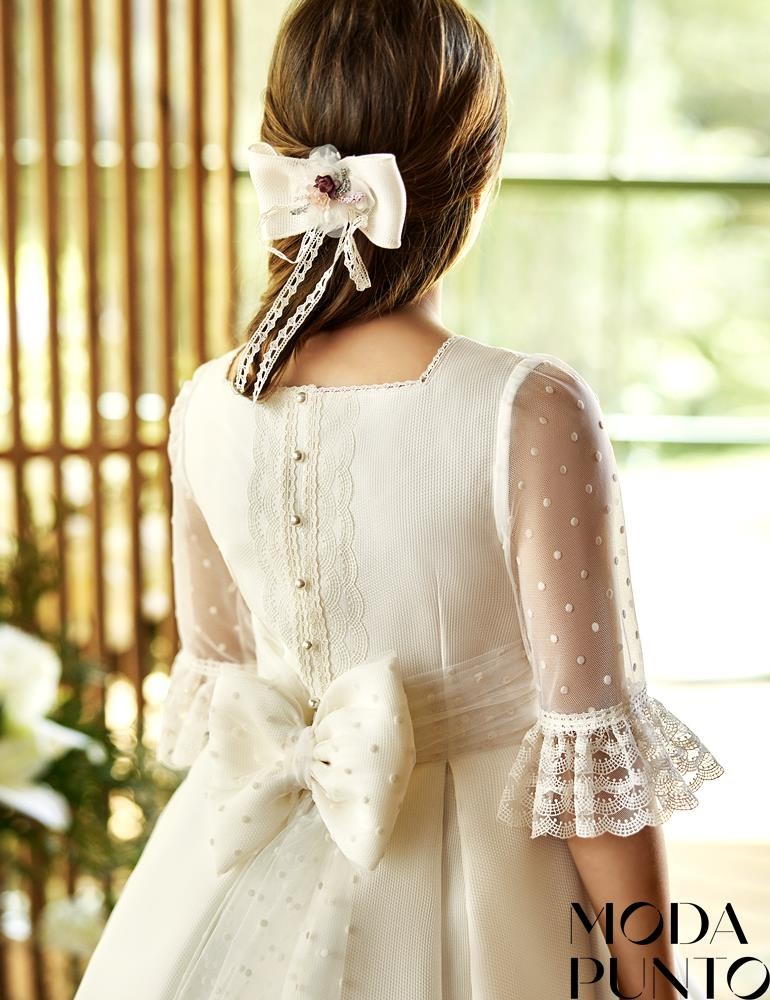 Vestido Comunión Rosa Clara R618