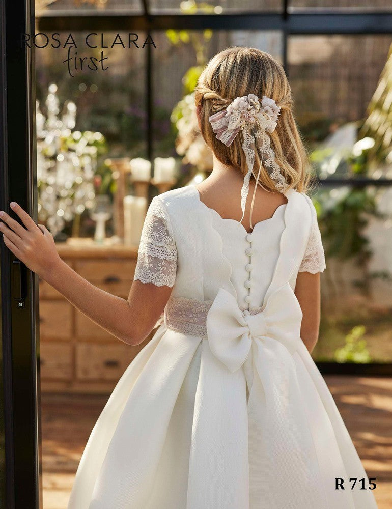 Vestido Comunión Rosa Clara R715