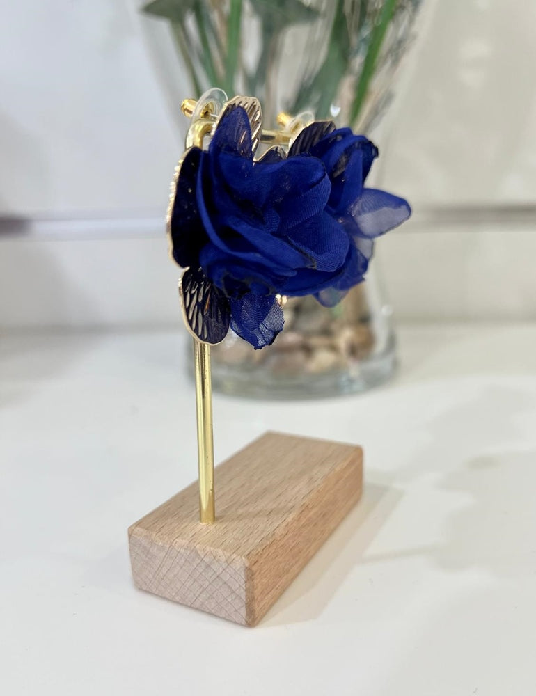 Pendiente flor tela | Zafra
