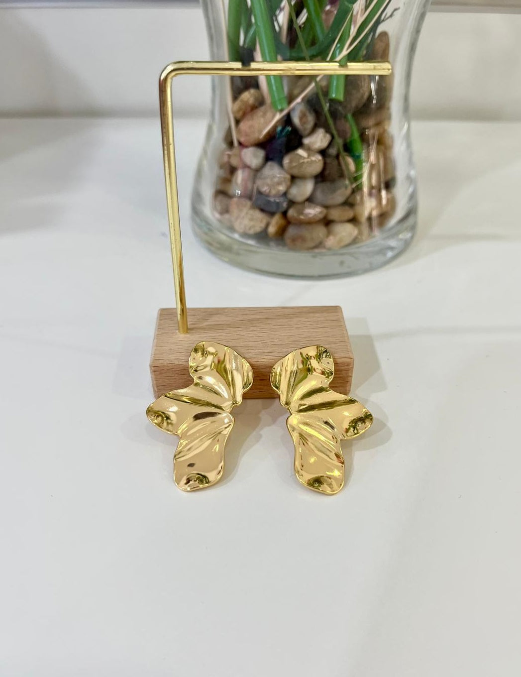 Pendiente metal dorado | Iris