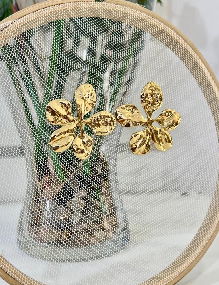 Pendiente metal dorado | Liana