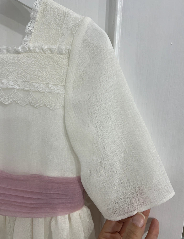 Vestido Comunión Rosa Clara R802