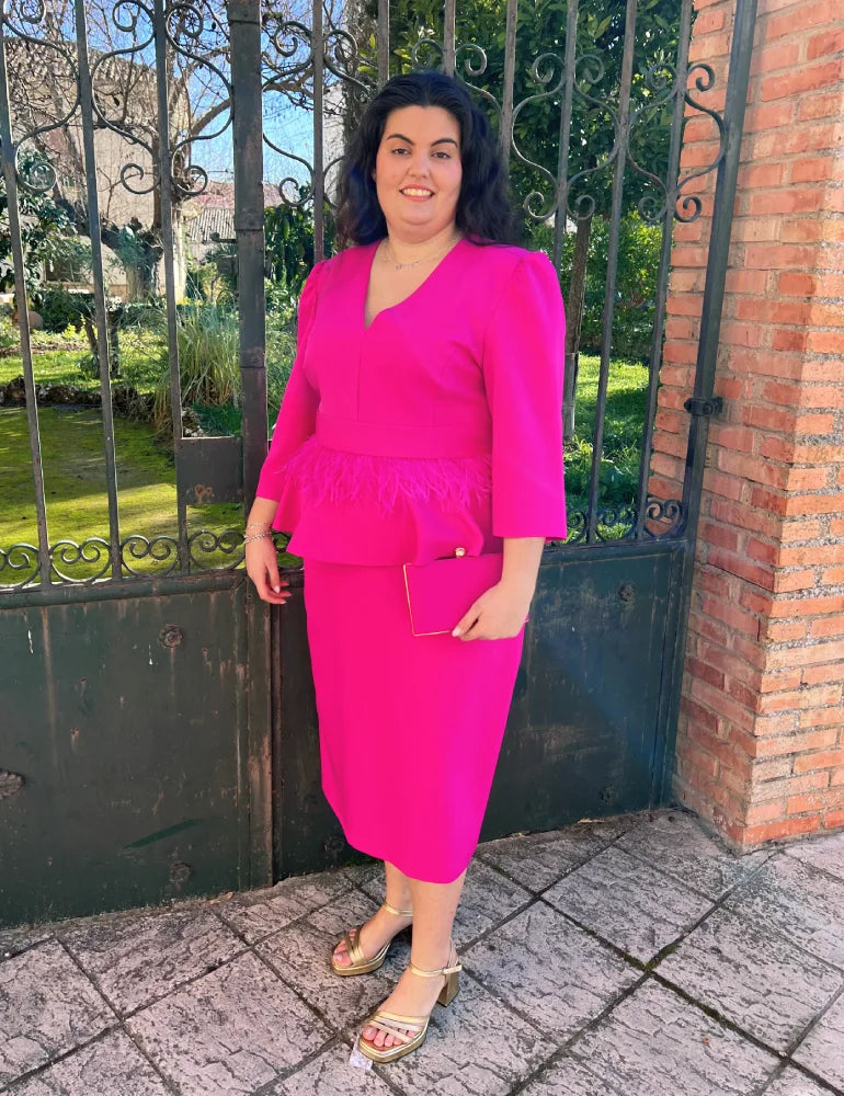 Vestido Midi Fucsia | Catrina