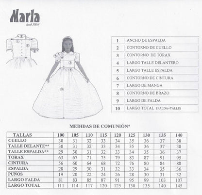 Vestido de comunión Marla J253