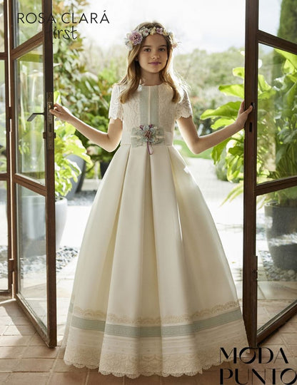 Vestido Comunión Rosa Clara R529