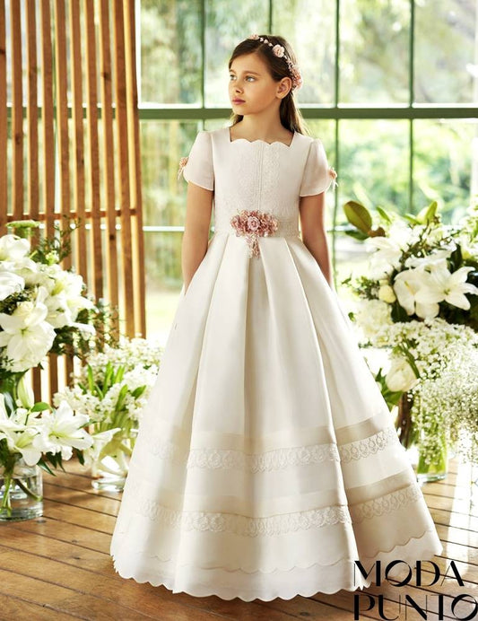 Vestido Comunión Rosa Clara R608