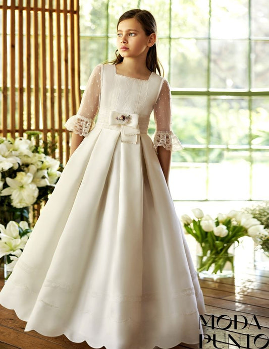 Vestido Comunión Rosa Clara R618