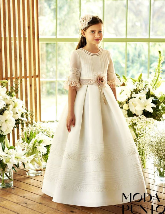 Vestido Comunión Rosa Clara R612