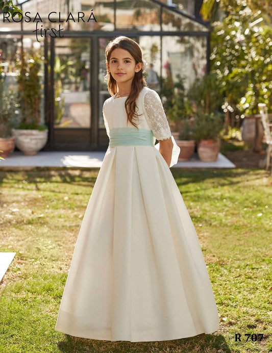 Vestido Comunión Rosa Clara R707
