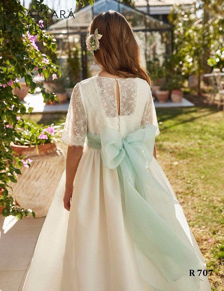 Vestido Comunión Rosa Clara R707
