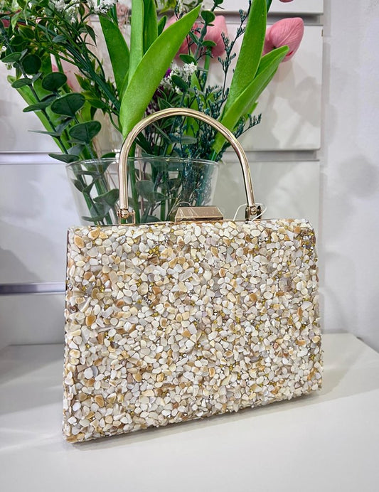 Bolso asa piedras beige | Esperanza