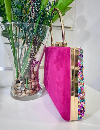 Bolso asa piedras buganvilla | Esperanza