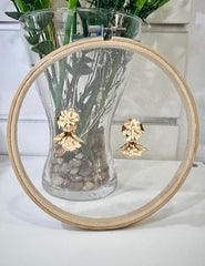 Pendiente aro beige | Casandra