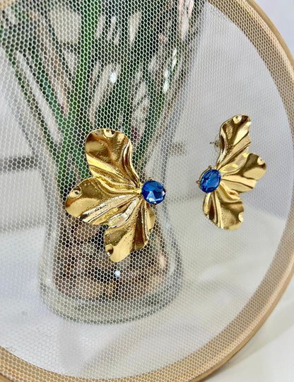 Pendiente metal azul | Sándalo