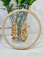 Pendiente metal dorado | Cascada