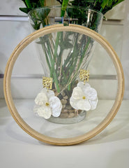 Pendiente resina blanco | Amapola