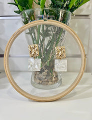 Pendiente resina blanco | Cuadro