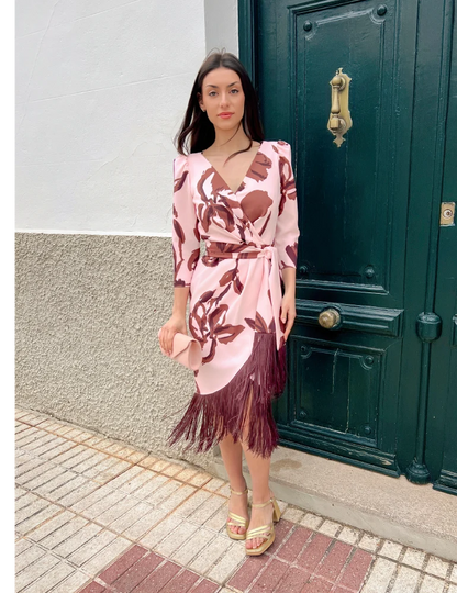 Vestido Midi Rosa | Guillermina