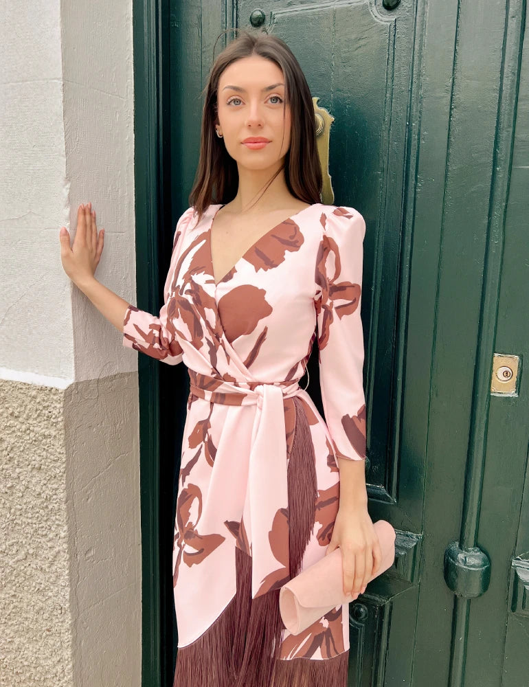 Vestido Midi Rosa | Guillermina