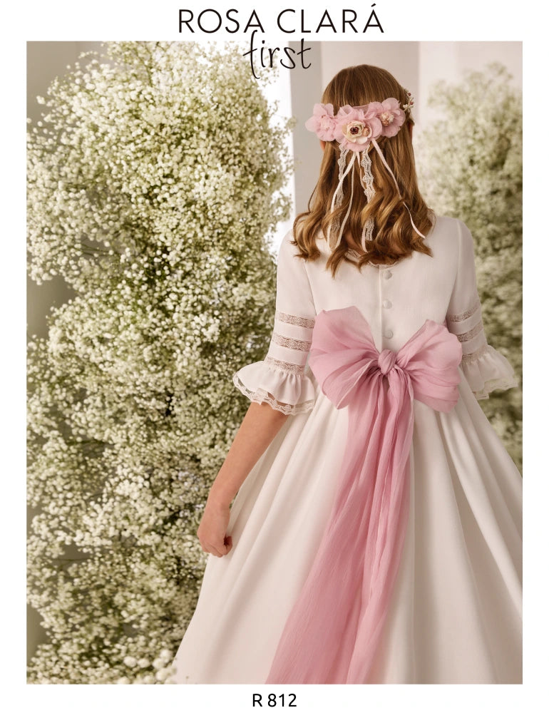 Vestido Comunión Rosa Clara R812
