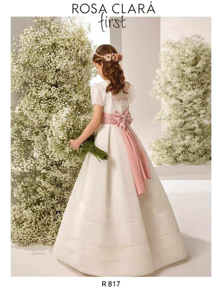 Vestido Comunión Rosa Clara R817