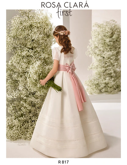 Vestido Comunión Rosa Clara R817