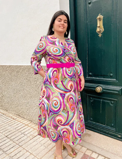 Vestido Midi Fucsia | Marisa