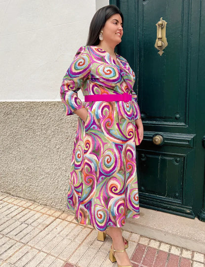 Vestido Midi Fucsia | Marisa