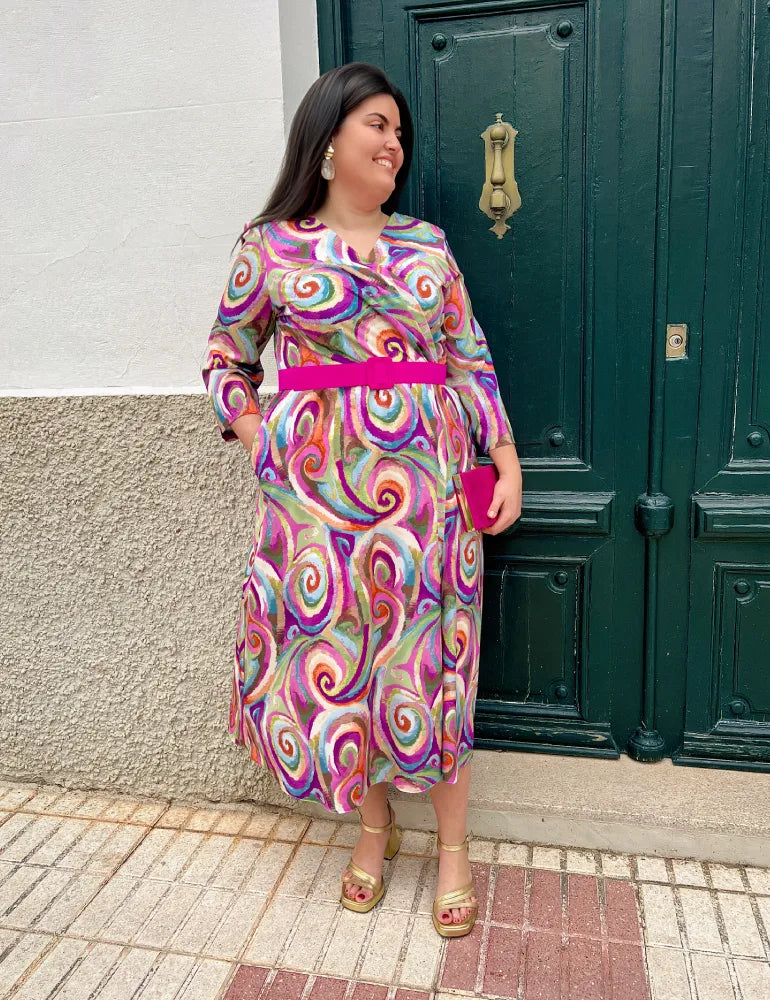 Vestido Midi Fucsia | Marisa