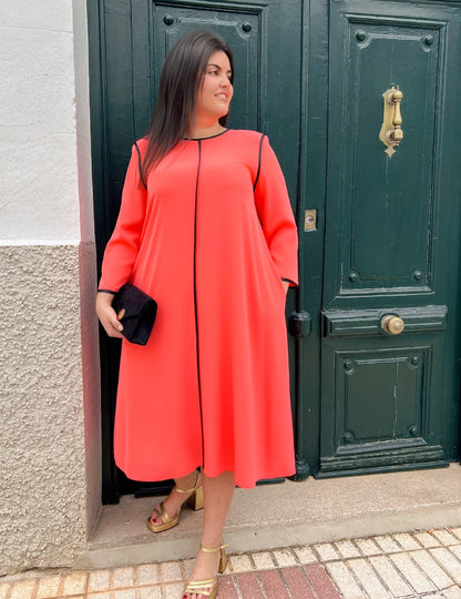 Vestido Midi Coral | Opalo