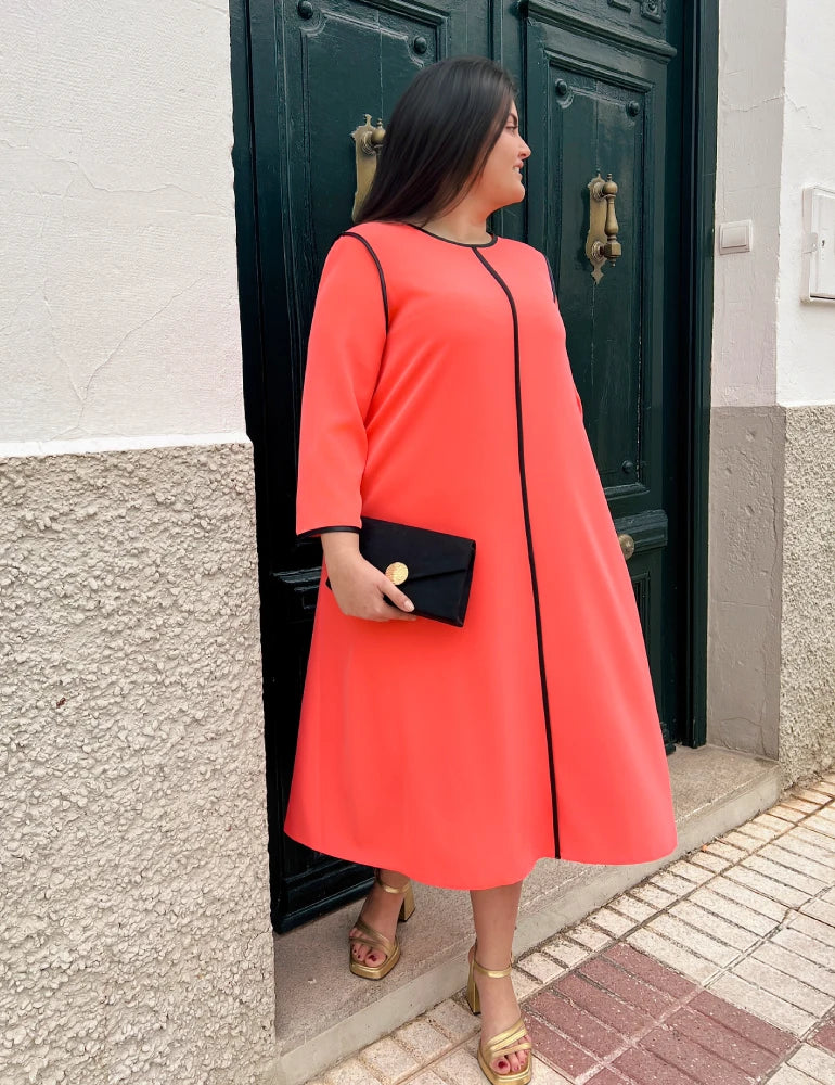 Vestido Midi Coral | Opalo