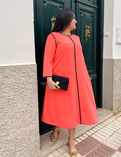 Vestido Midi Coral | Opalo