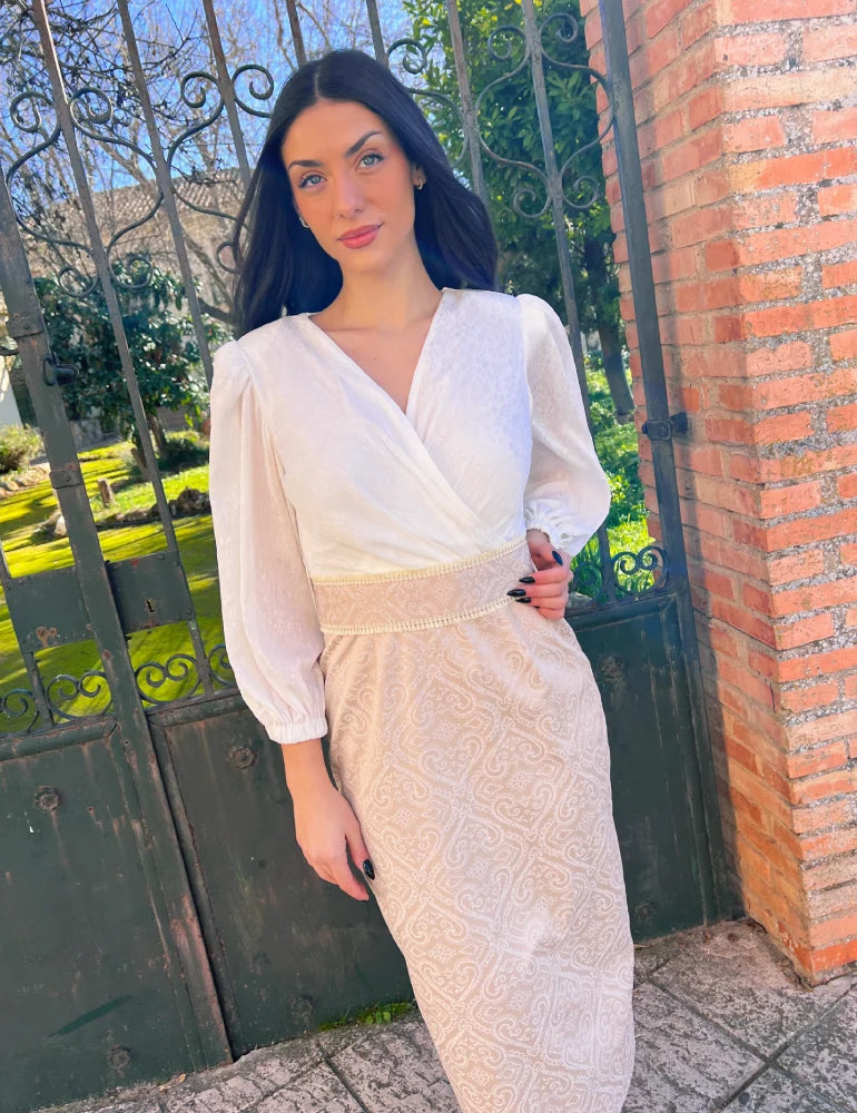 Vestido Midi Beige | Zafiro