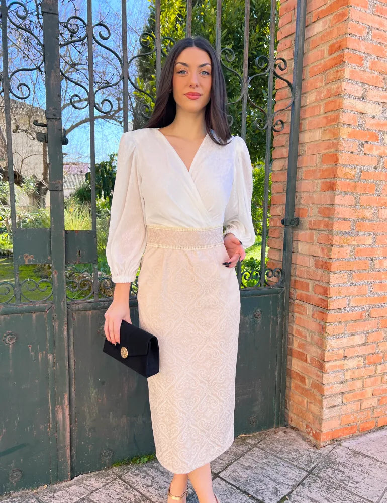 Vestido Midi Beige | Zafiro