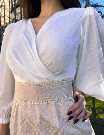 Vestido Midi Beige | Zafiro