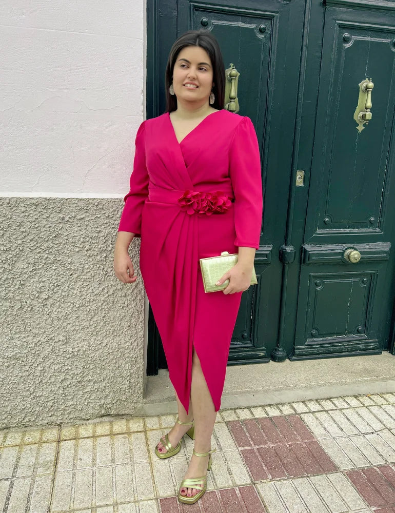 Vestido Midi Burdeos | Alondra