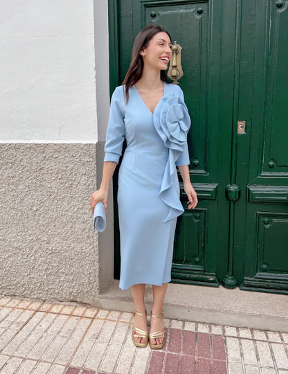 Vestido Midi Celeste | Venus