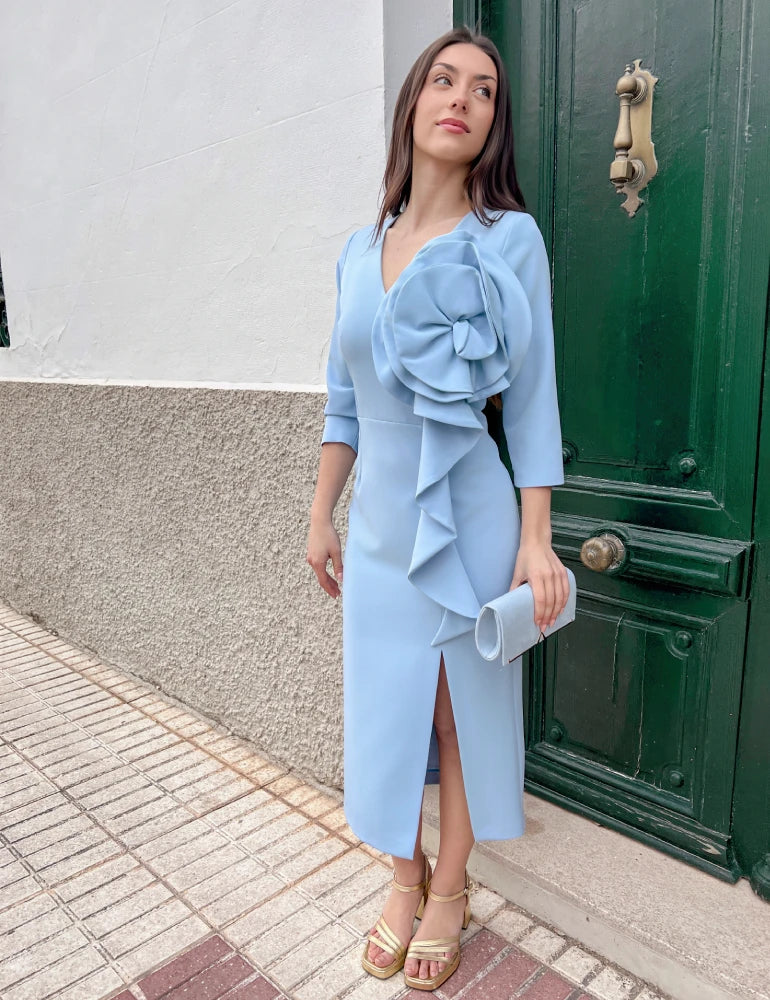 Vestido Midi Celeste | Venus