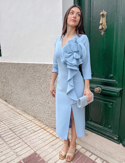 Vestido Midi Celeste | Venus