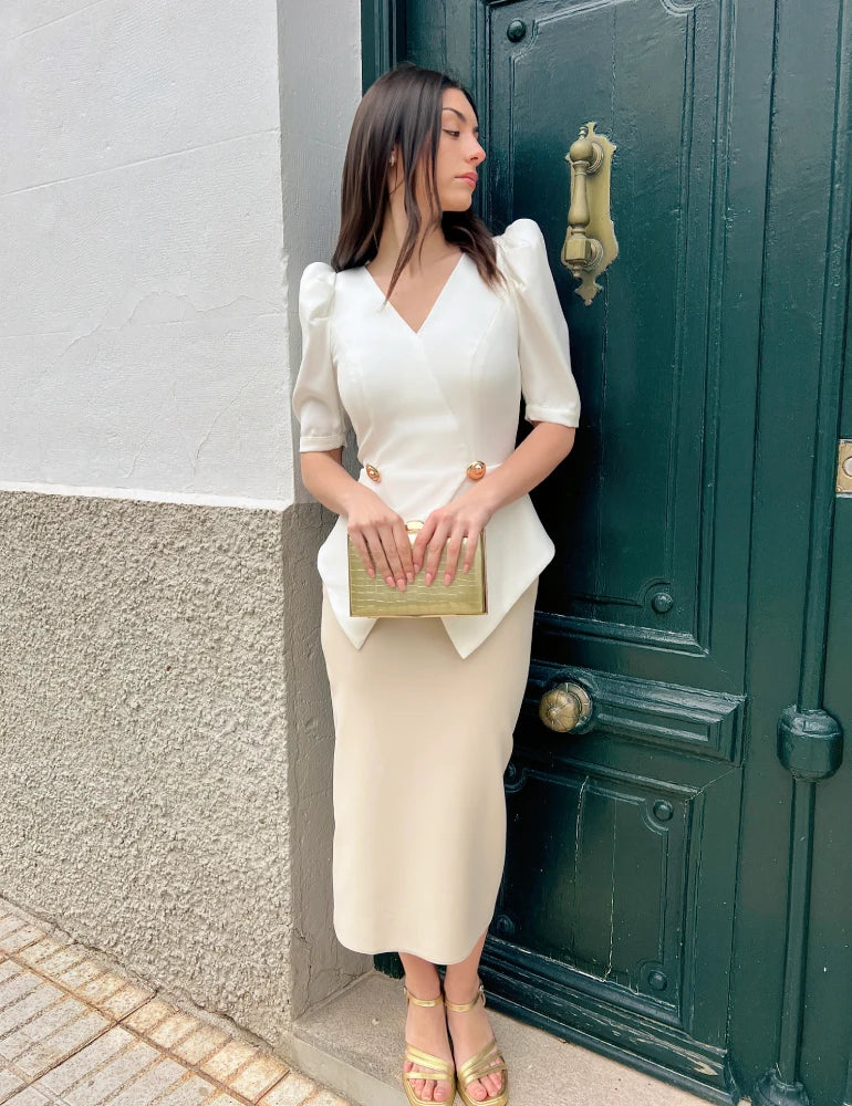 Vestido Midi Blanco | Amaris