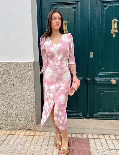 Vestido Midi Rosa | Valentina