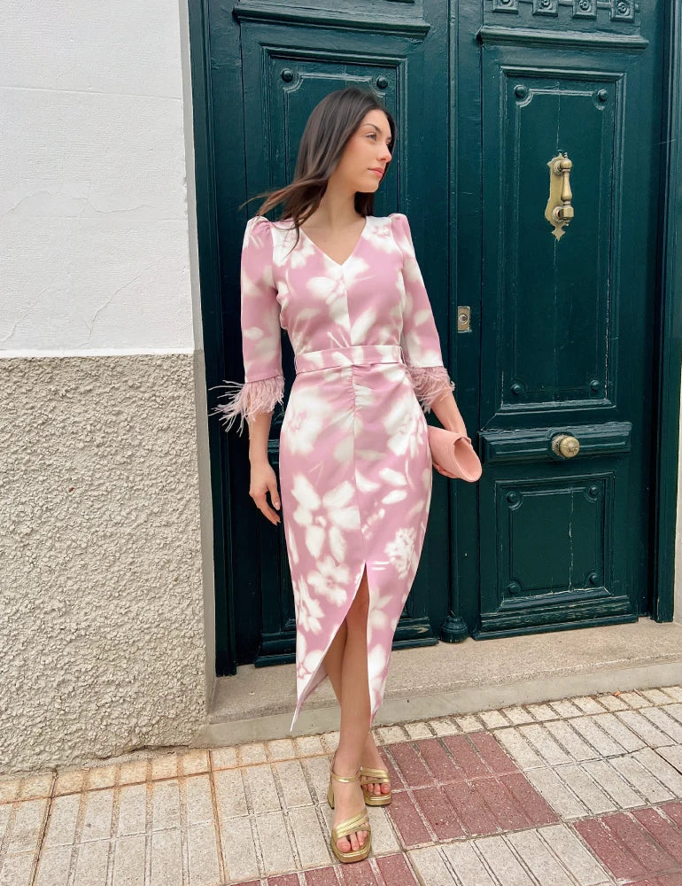 Vestido Midi Rosa | Valentina