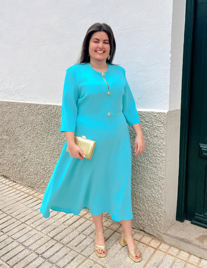 Vestido Midi Turquesa| April