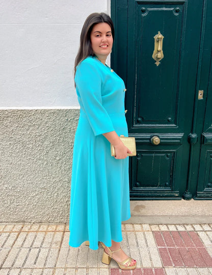 Vestido Midi Turquesa| April