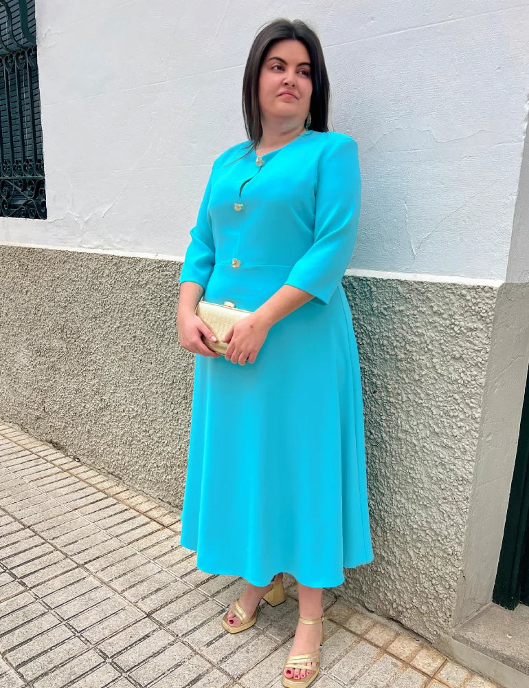 Vestido Midi Turquesa| April